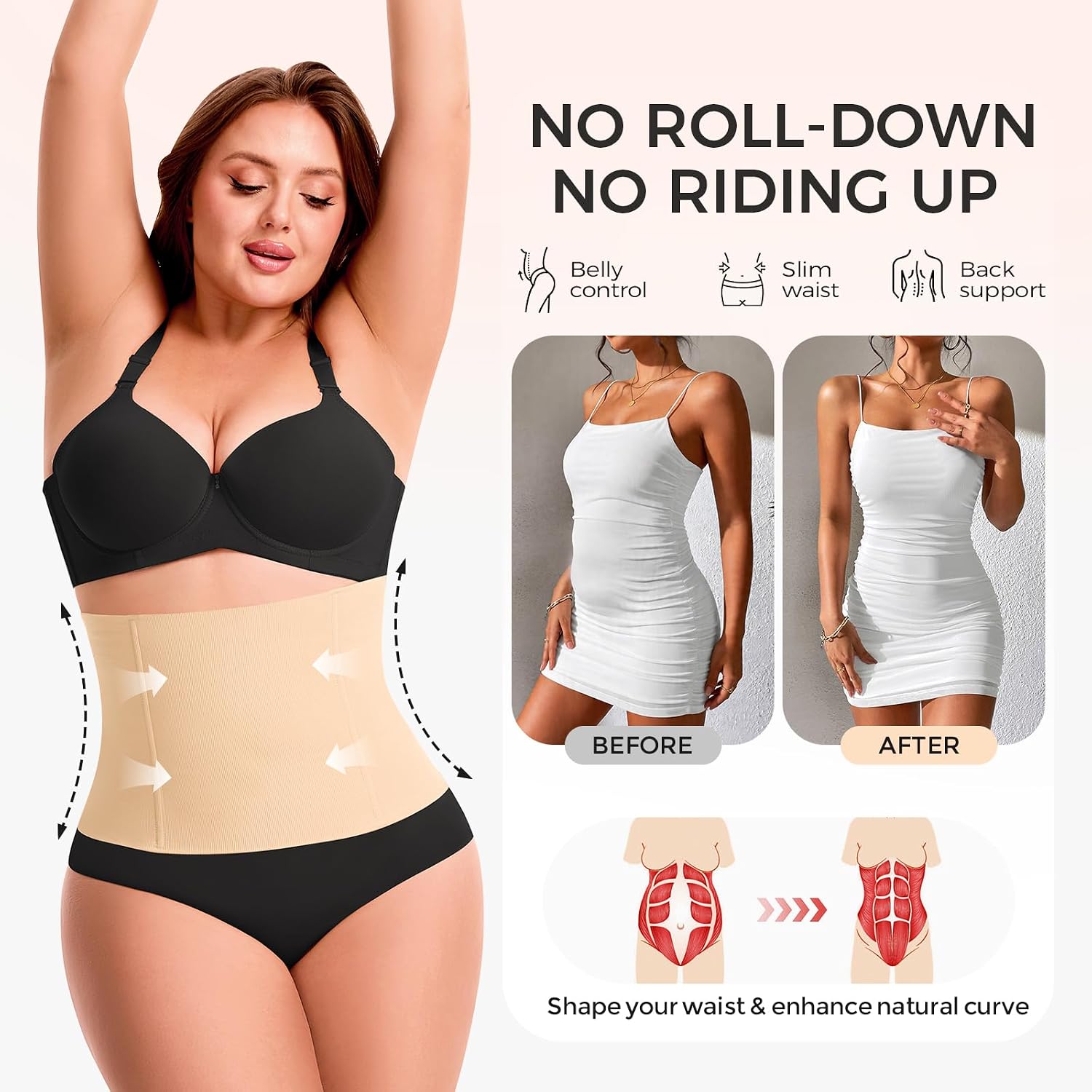Fortix Plus Size Waist Trainer Corset for Women — image 3