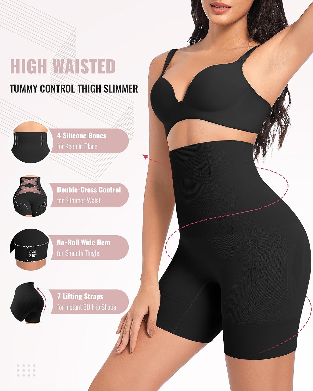 ForeverShaper High-Waisted Tummy Control Shapewear Shorts — image 3