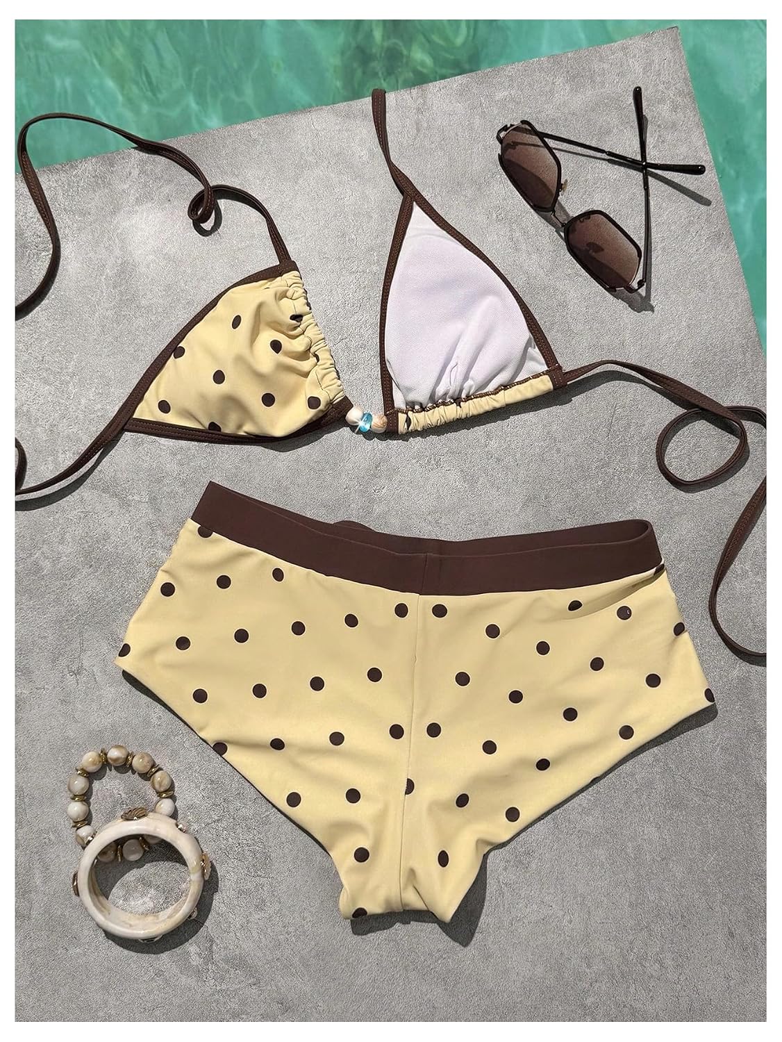 WDIRARA Polka Dot Halter Bikini Set — image 6