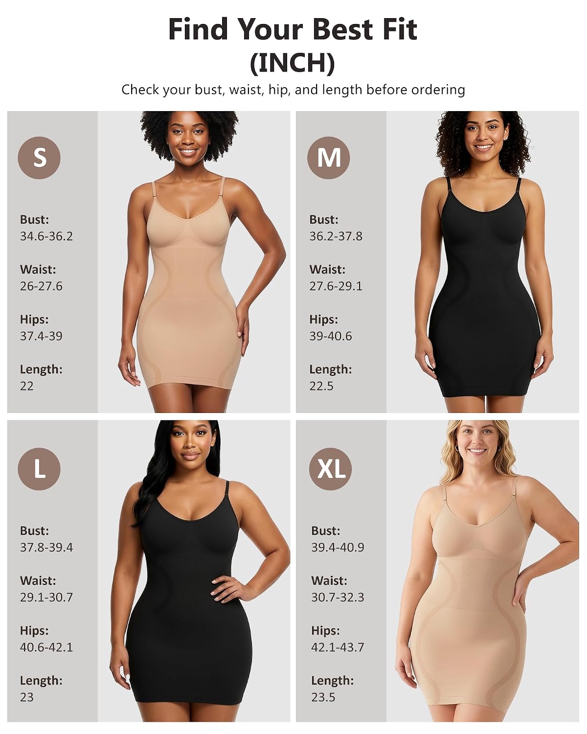AOSIMANNA Tummy Control Body Shaper Slip — image 6