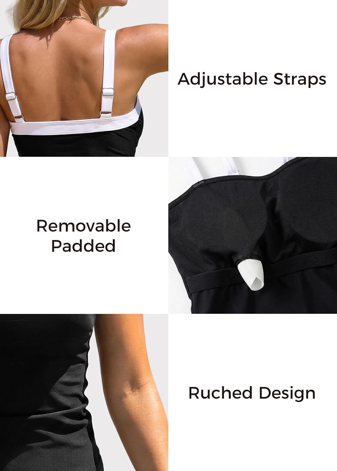ROSEWE Ruched Tankini with Tummy Control — image 6