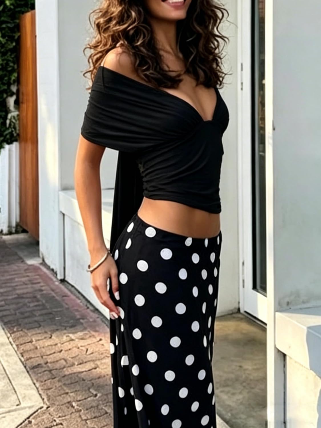 Yiulangde Deep V Wrap Top for Women — image 6
