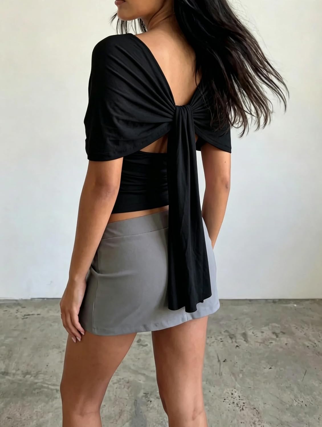 Yiulangde Deep V Wrap Top for Women — image 7