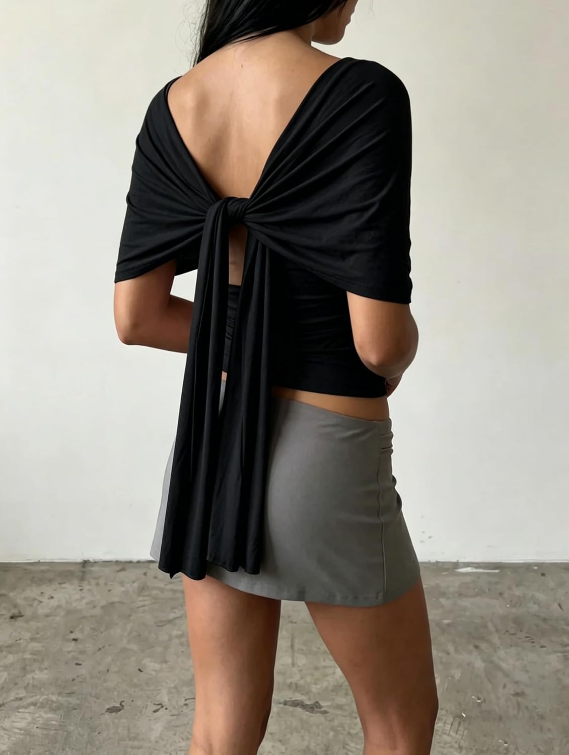 Yiulangde Deep V Wrap Top for Women — image 8