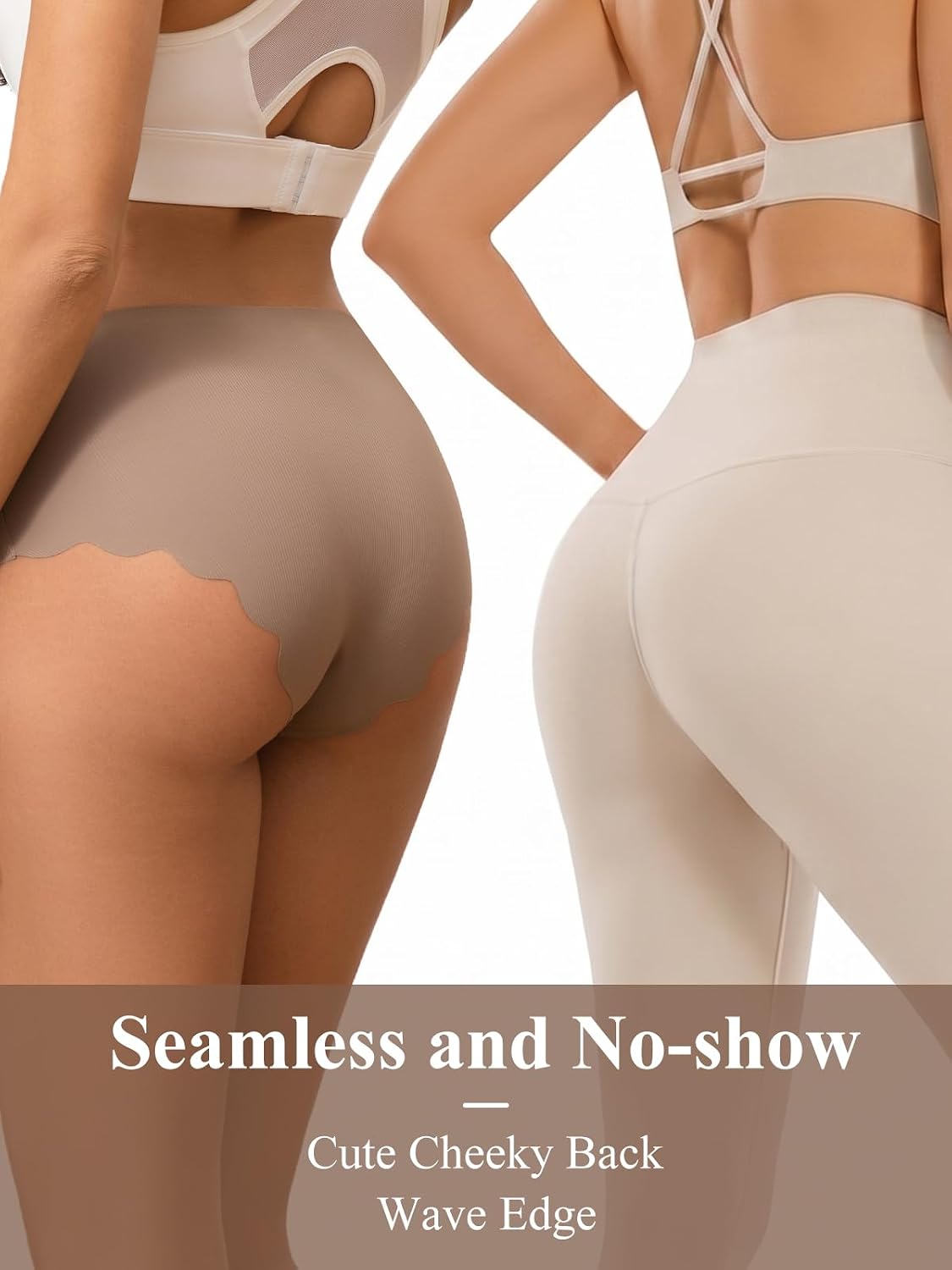 SDEOER Women's High Waisted Seamless Panties 5 Pack — image 2