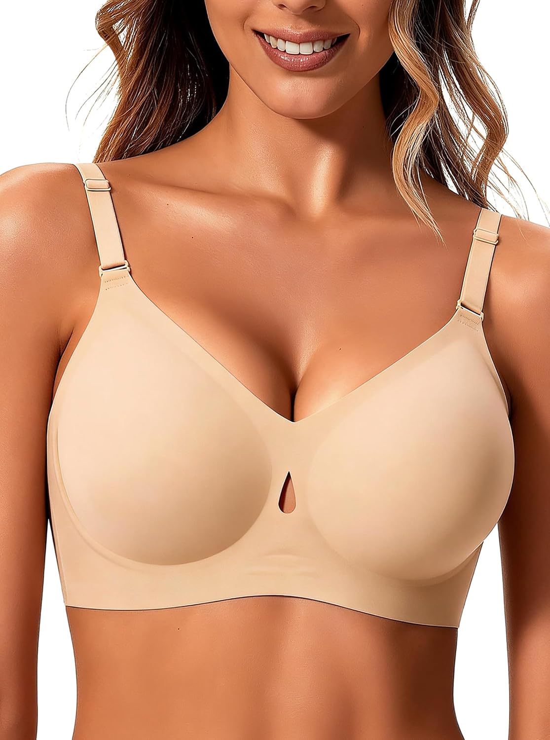 COOL CUTE Women's Seamless Gel Push Up Bra