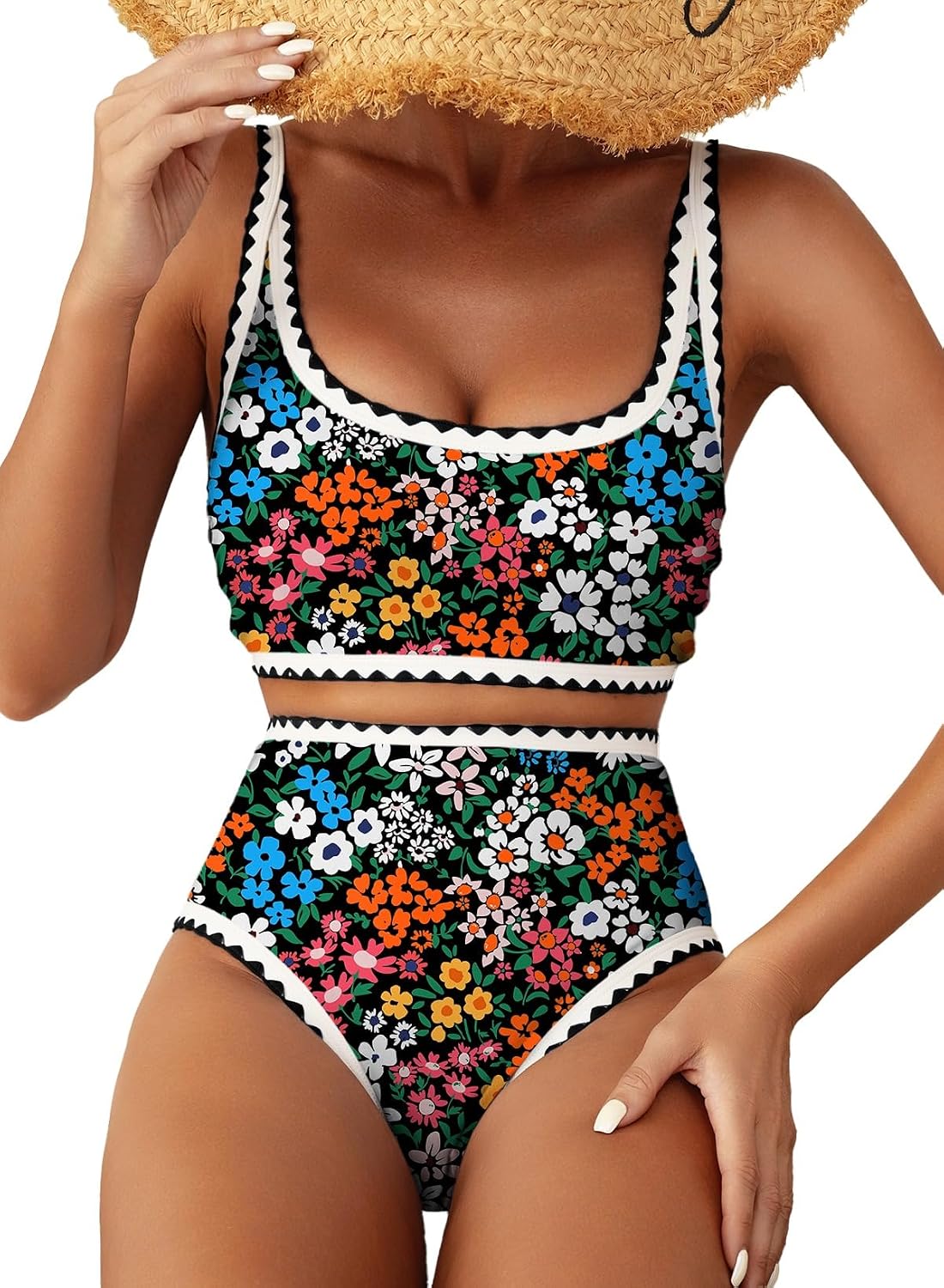 Herseas High Waisted Floral Bikini Set
