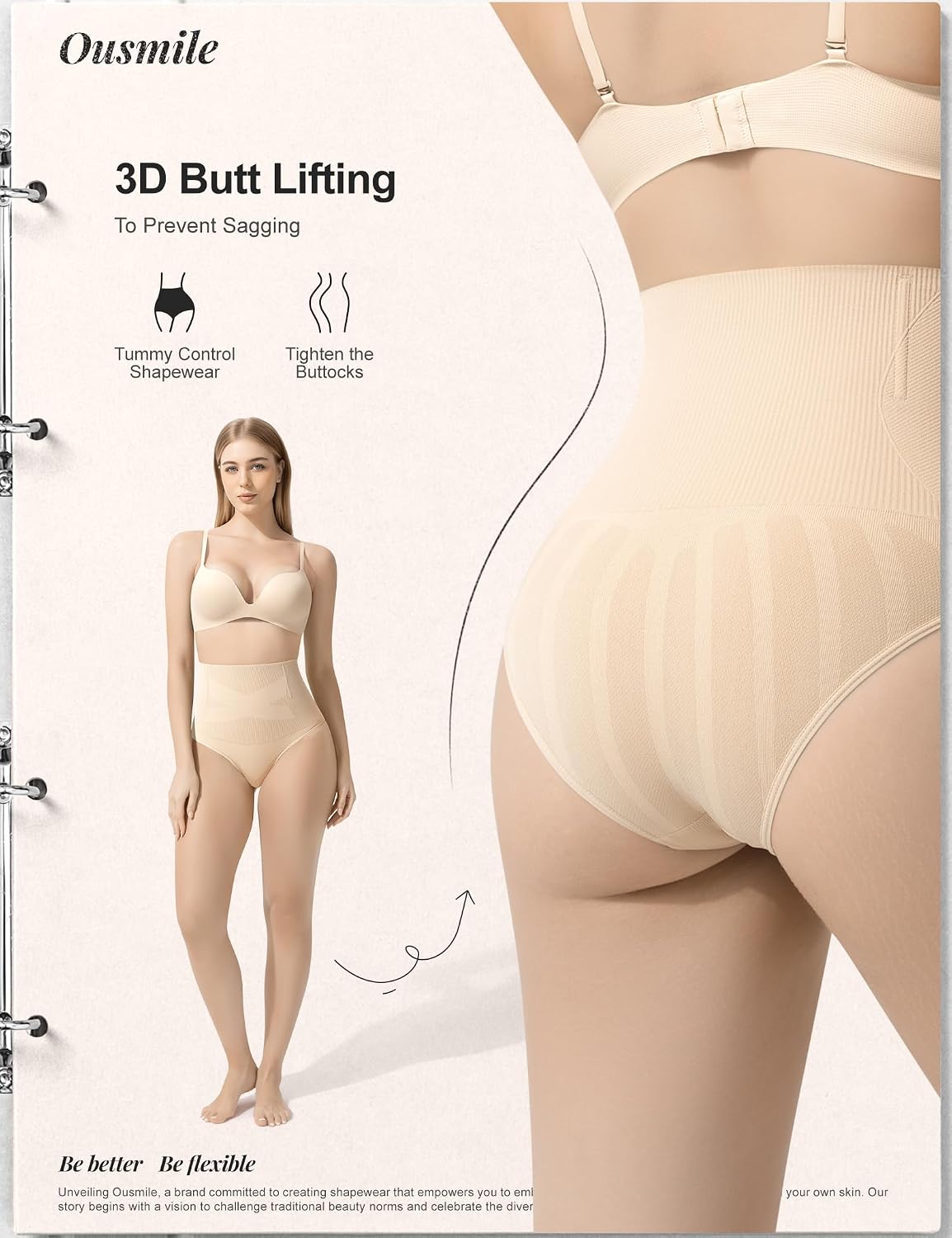 Ousmile High Waist Tummy Control Shapewear Briefs — image 4