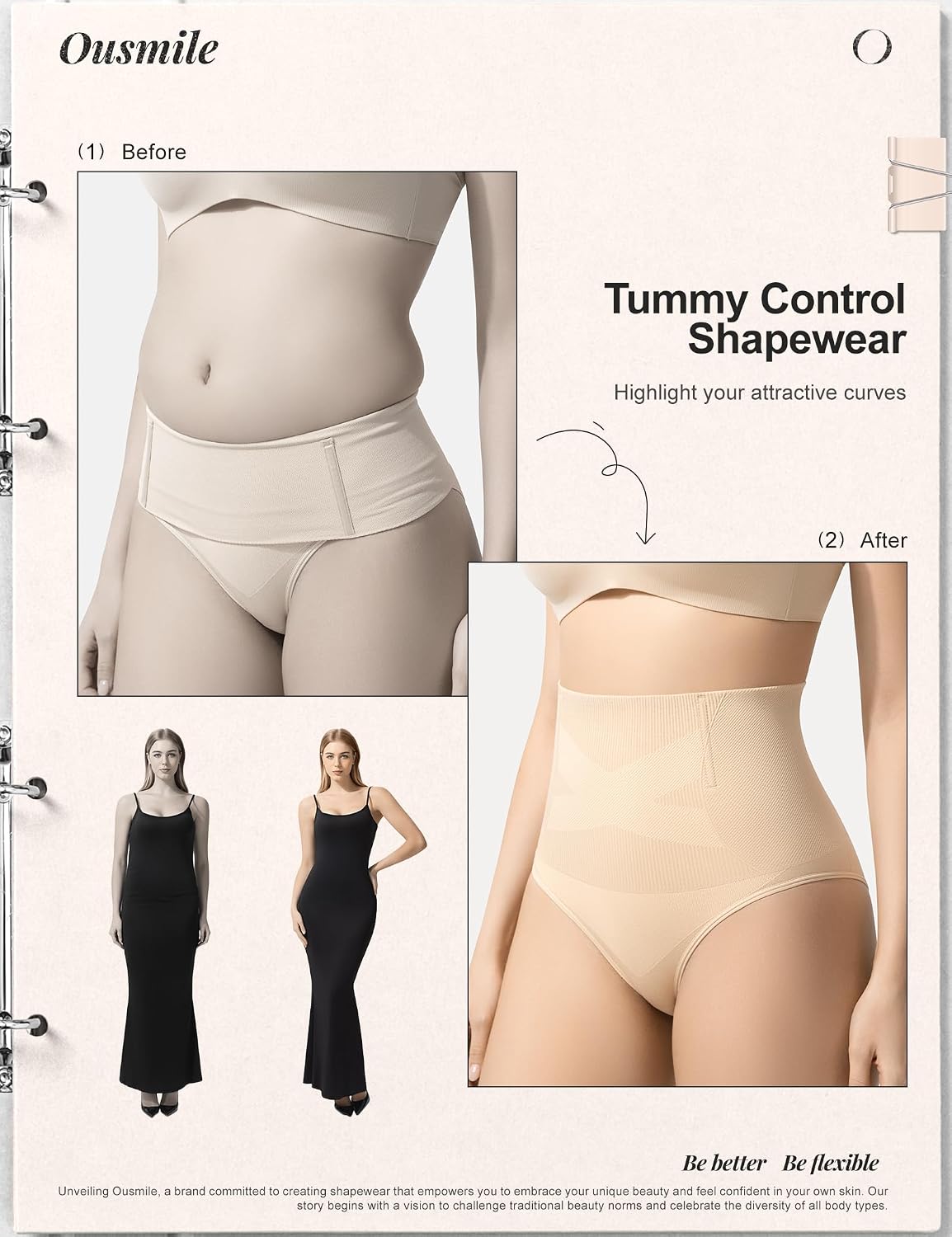 Ousmile High Waist Tummy Control Shapewear Briefs — image 6