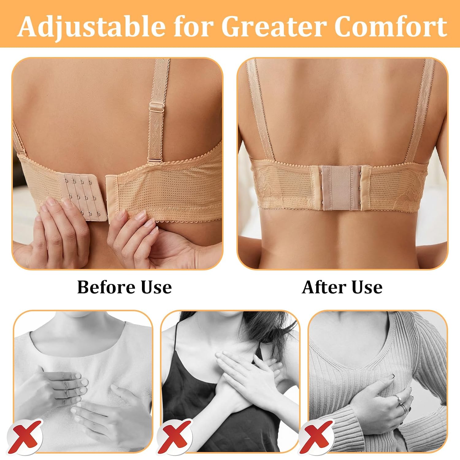 Kynigo Bra Extender Set with Hook Options — image 3