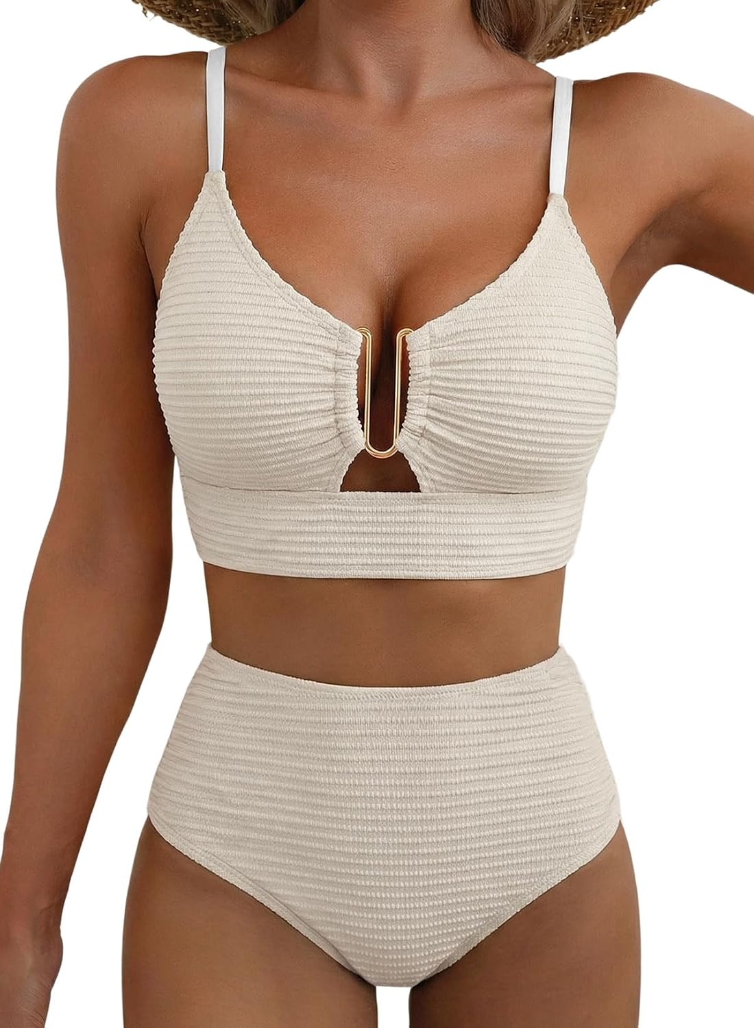 Herseas High Waisted U Wire Bikini Set