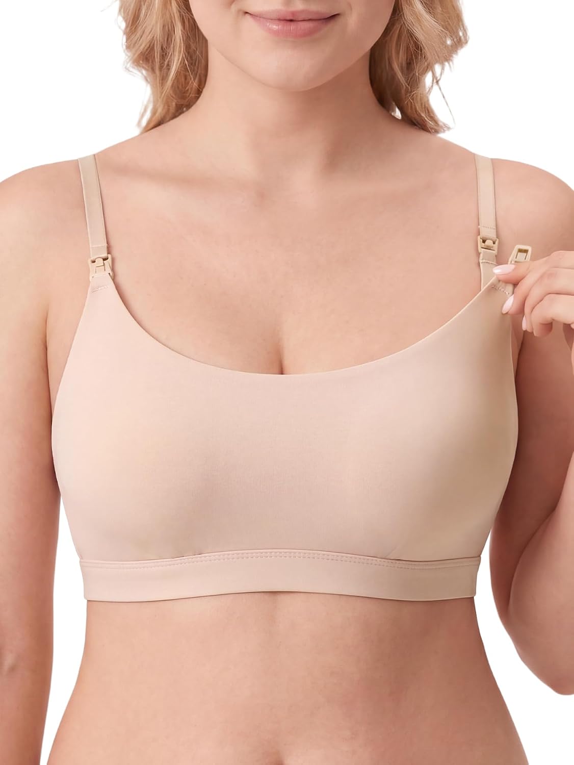 TRYWISH Seamless Wireless Nursing Bra with Adjustable Straps