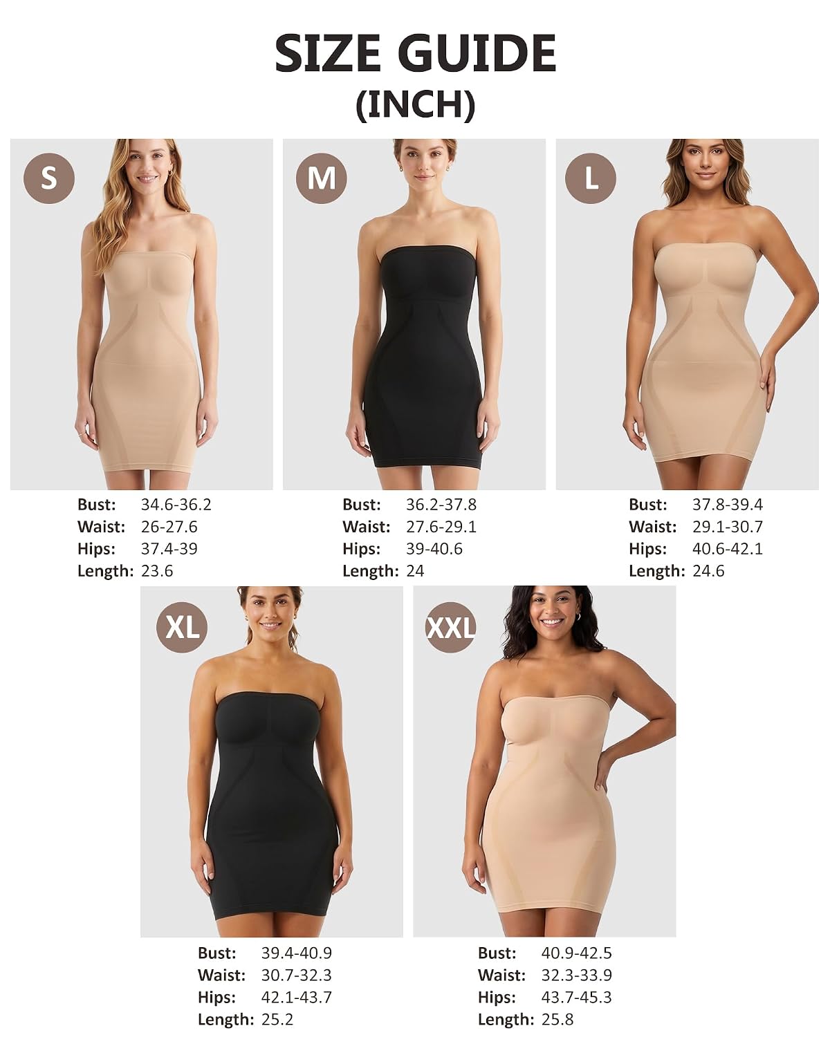 AOSIMANNA Strapless Shapewear Dress for Women — image 6