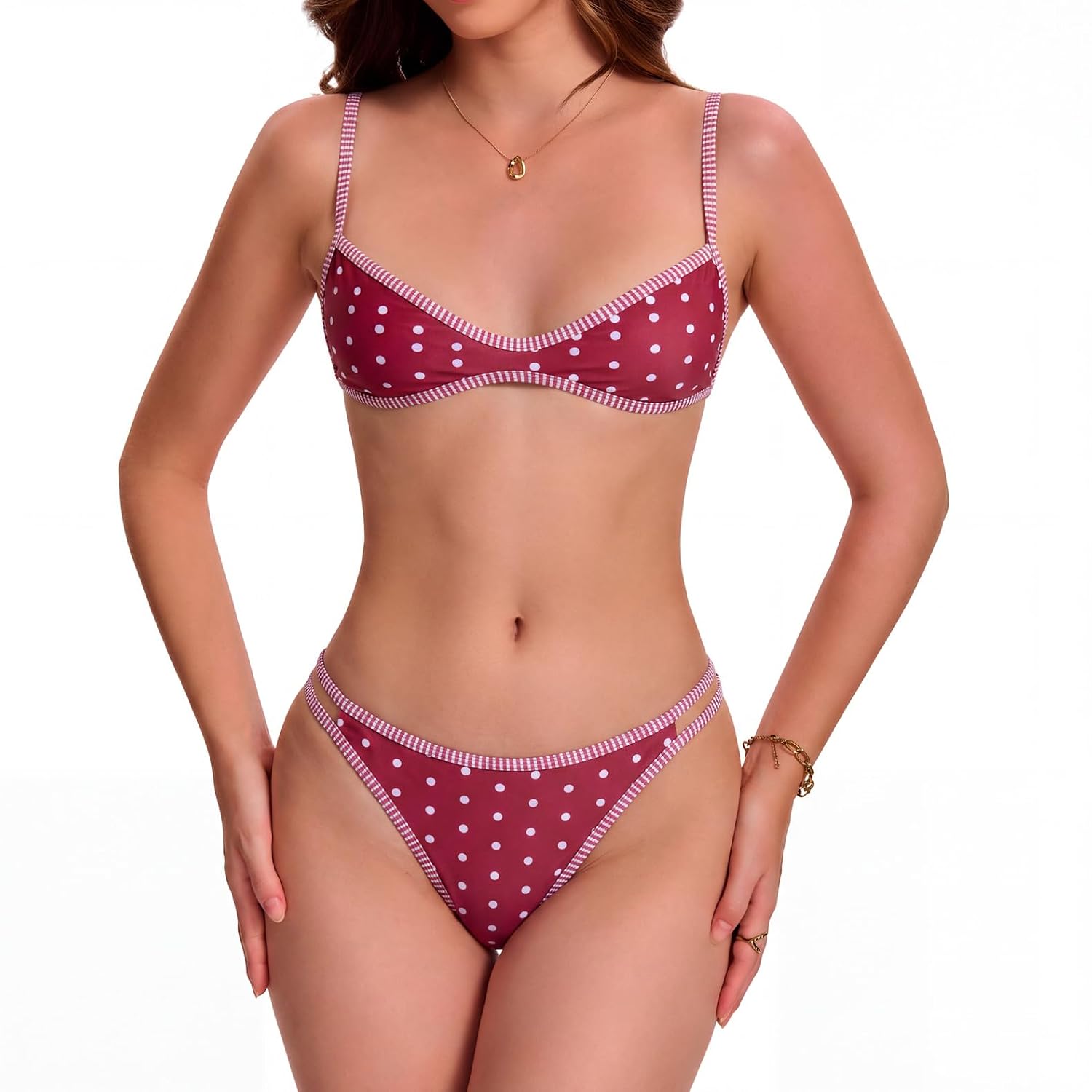 Palmipeta Women's High Cut Cheeky Bikini Set — image 11