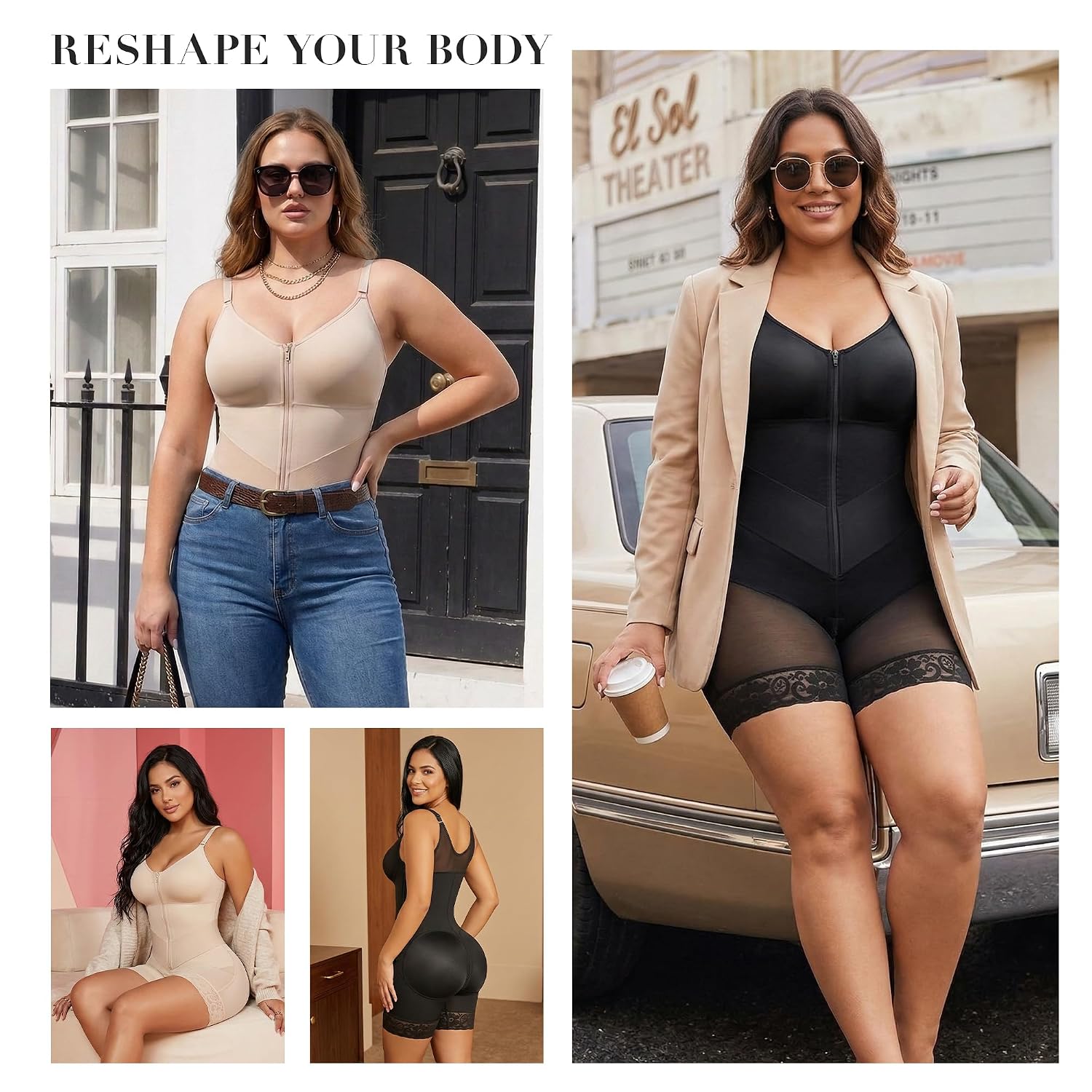 YIANNA Full Body Shaper with Zipper Crotch — image 7