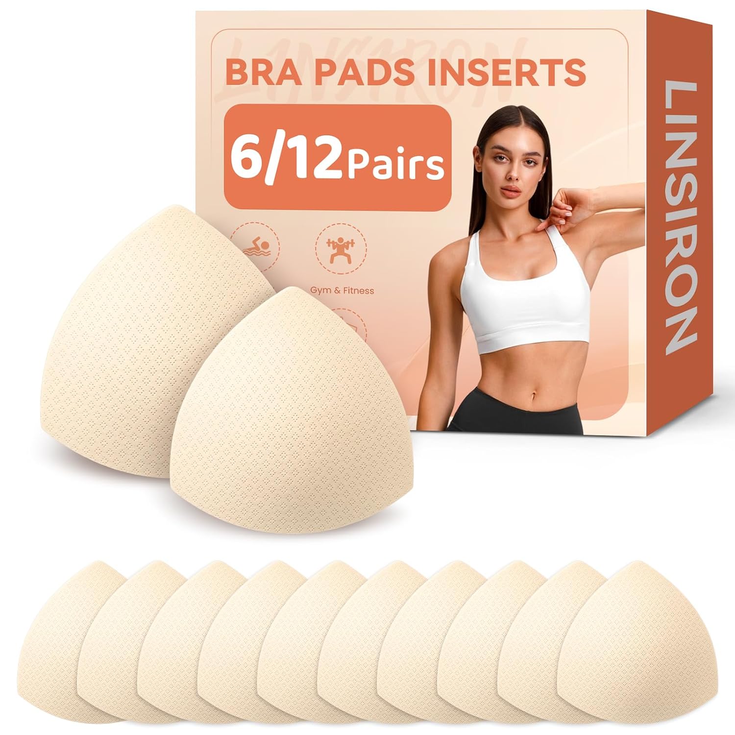 LINSIRON Removable Sports Bra Inserts