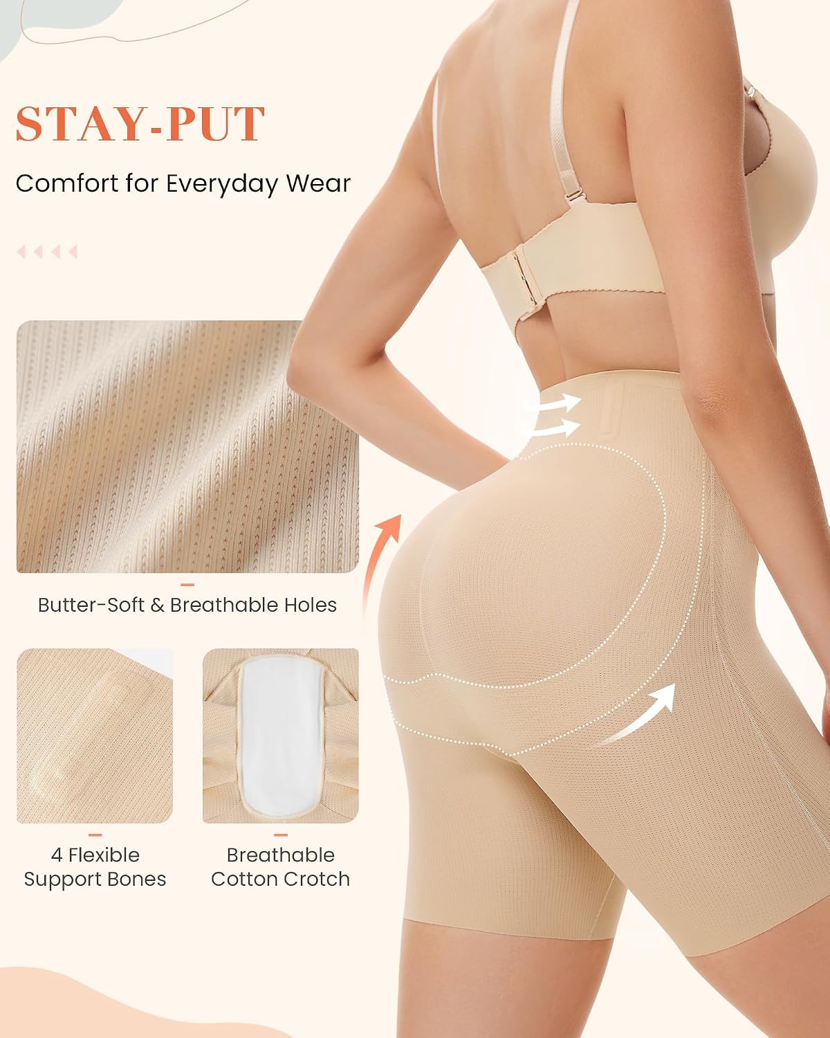 High Waist Tummy Control Shapewear Shorts — image 3
