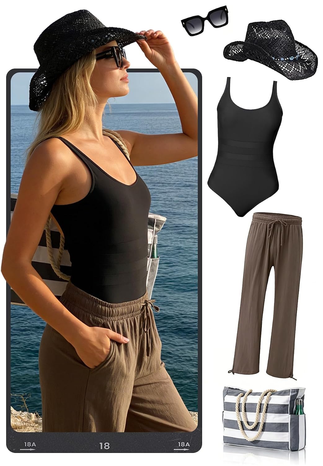 Zando Tummy Control One Piece Swimsuit — image 5