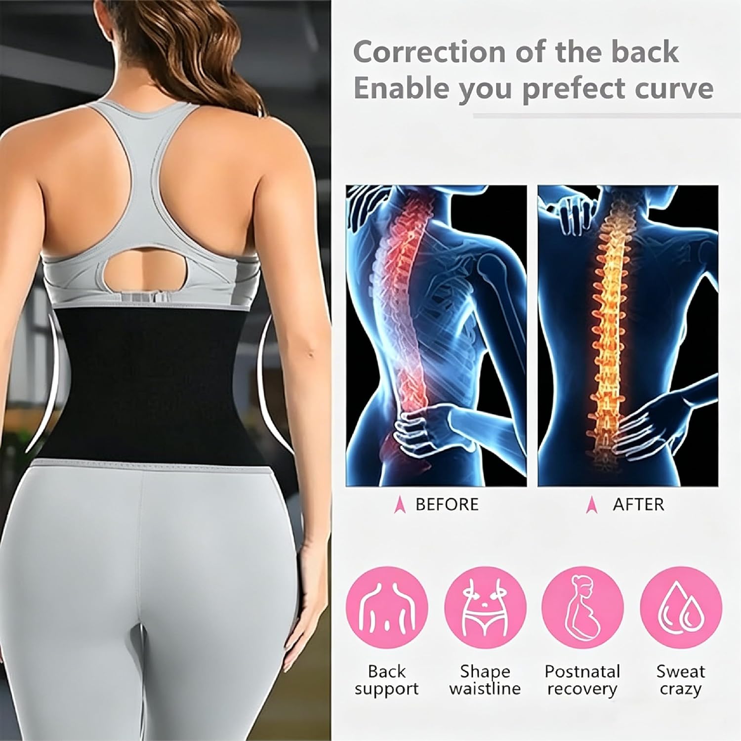 GEALMO Adjustable Waist Trainer Belt for Women — image 2