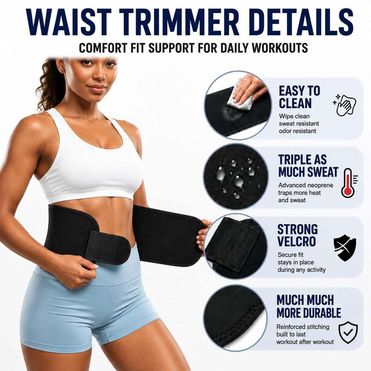 LIUZHOUF Women's Sweat-Wicking Waist Shaper Belt — image 6