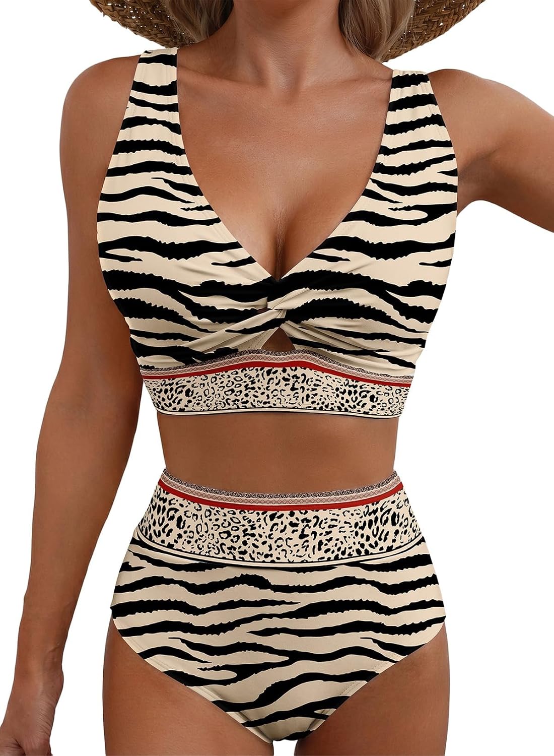 Herseas Twist Front High Waisted Bikini Set — image 5