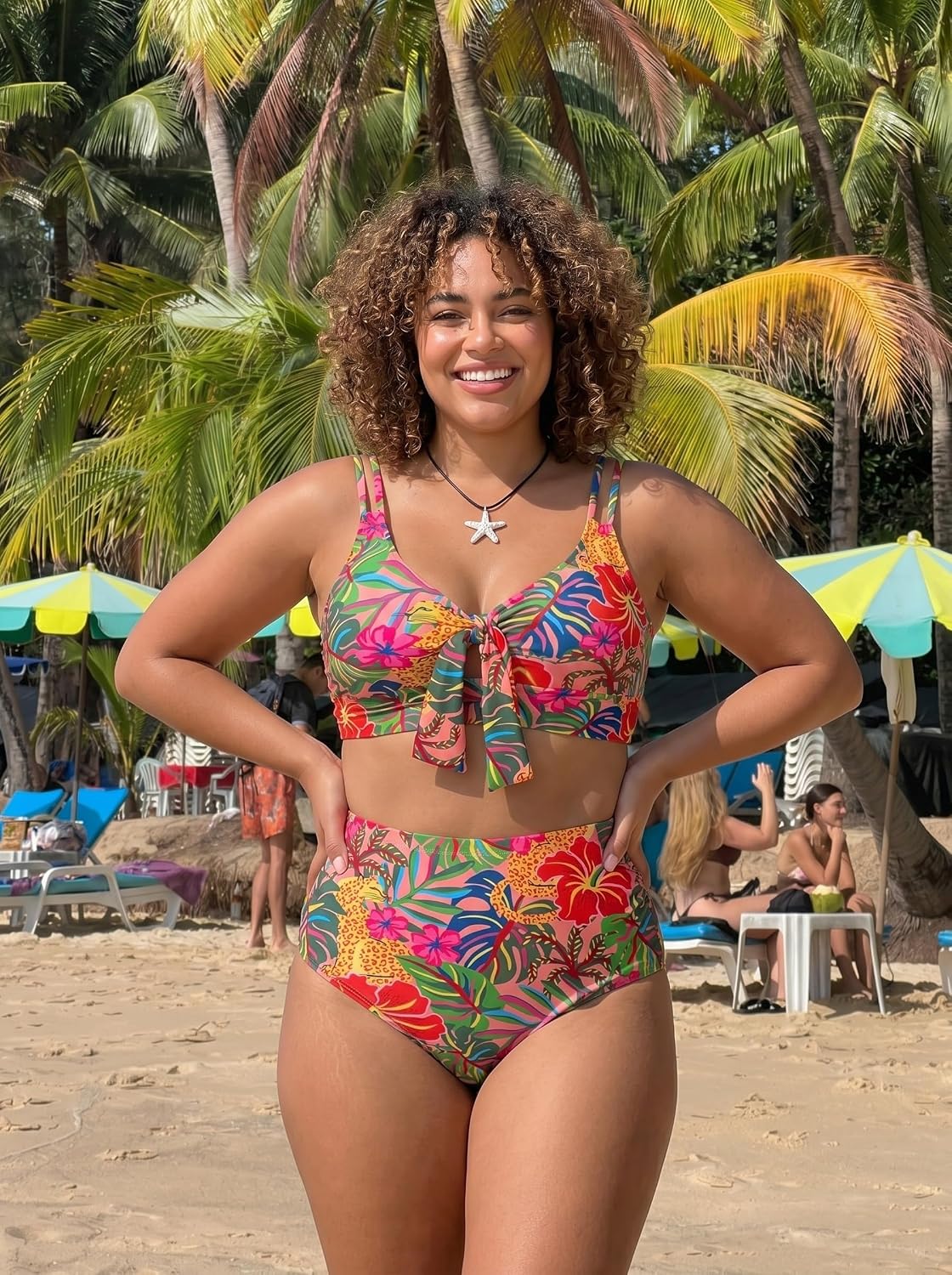 Herseas High Waisted Knotted Bikini Set — image 4