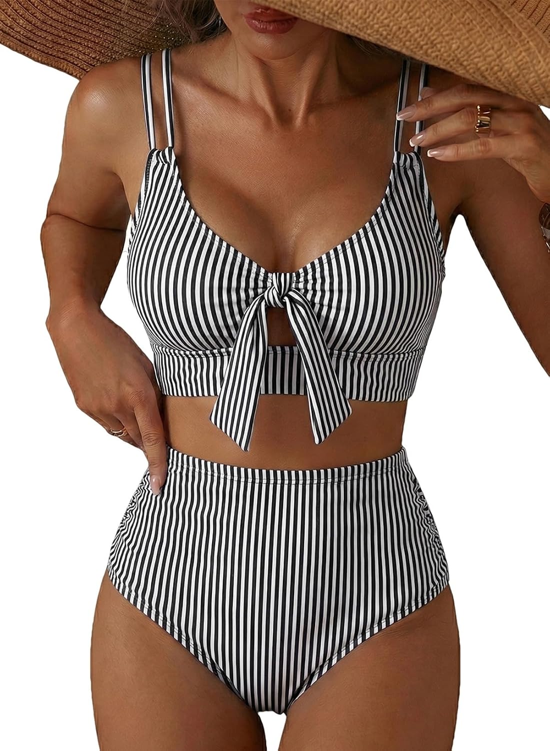 Herseas High Waisted Knotted Bikini Set — image 9