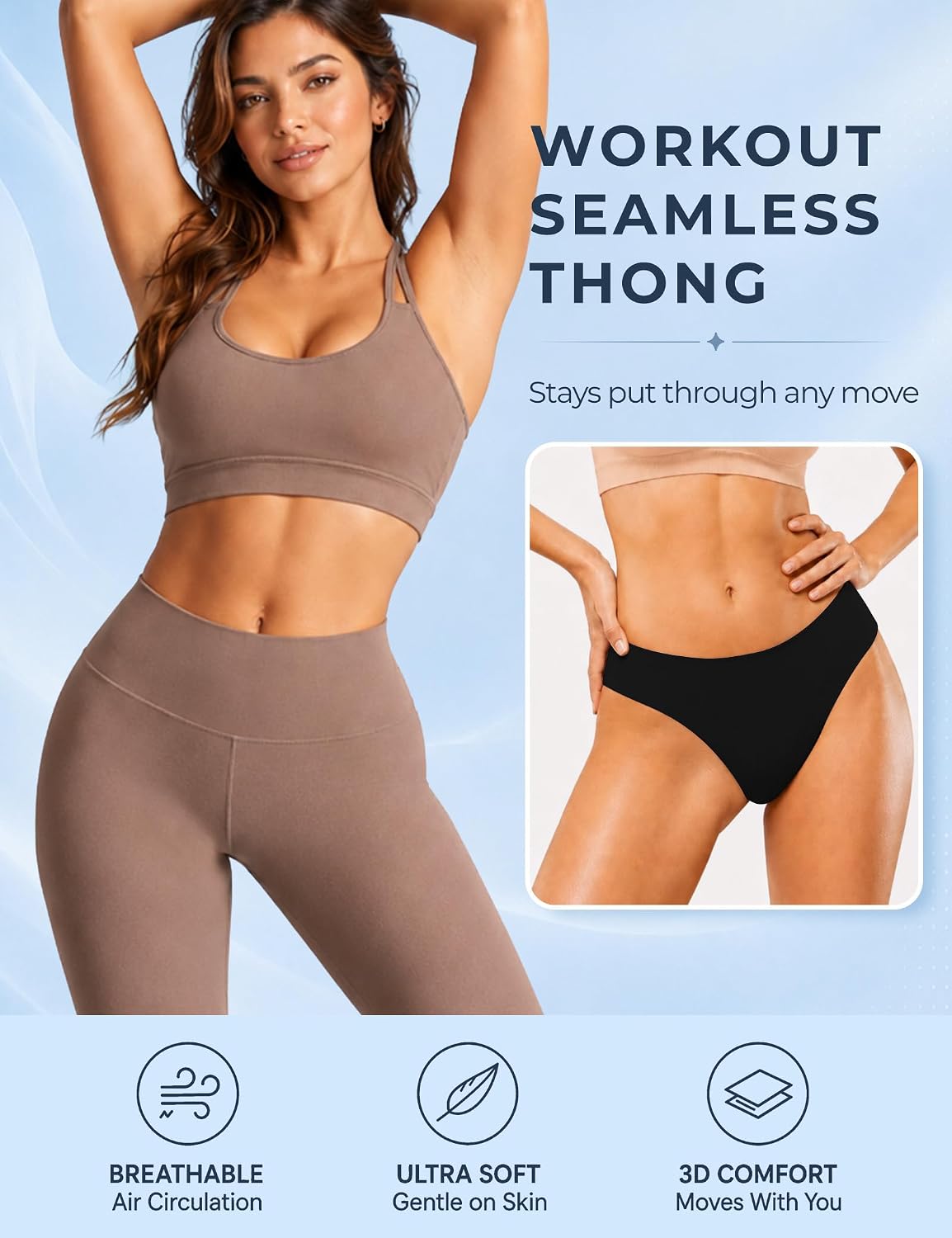 SPANFLEX Seamless No Show Thong for Women — image 4