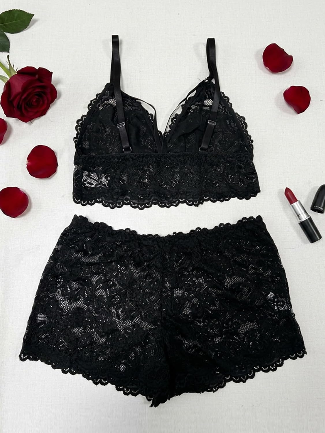 JuicyRose Plus Size Lace Bralette & Shorts Set — image 6