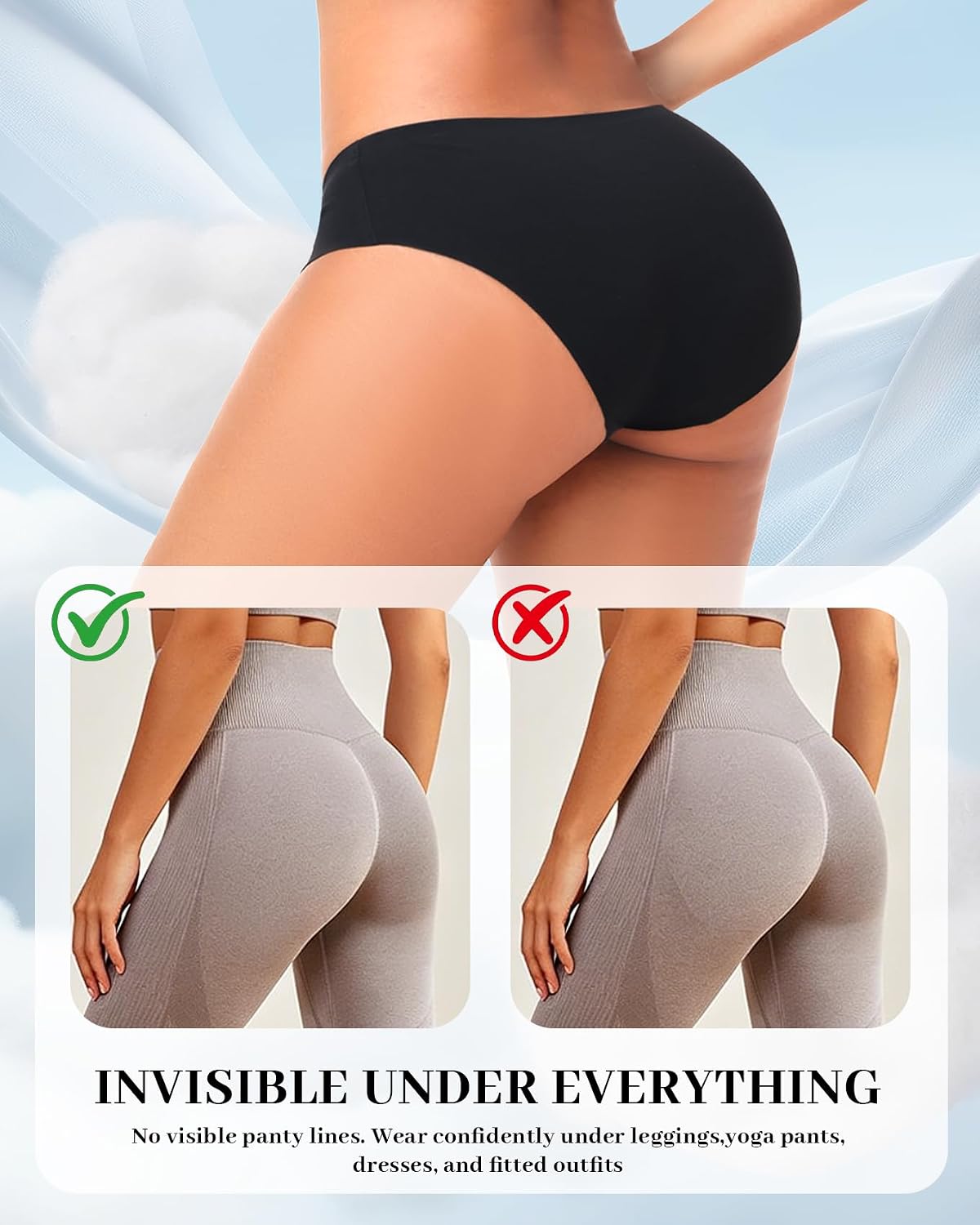ARMOROSE Cotton Seamless Hipster Panties 5-Pack — image 4
