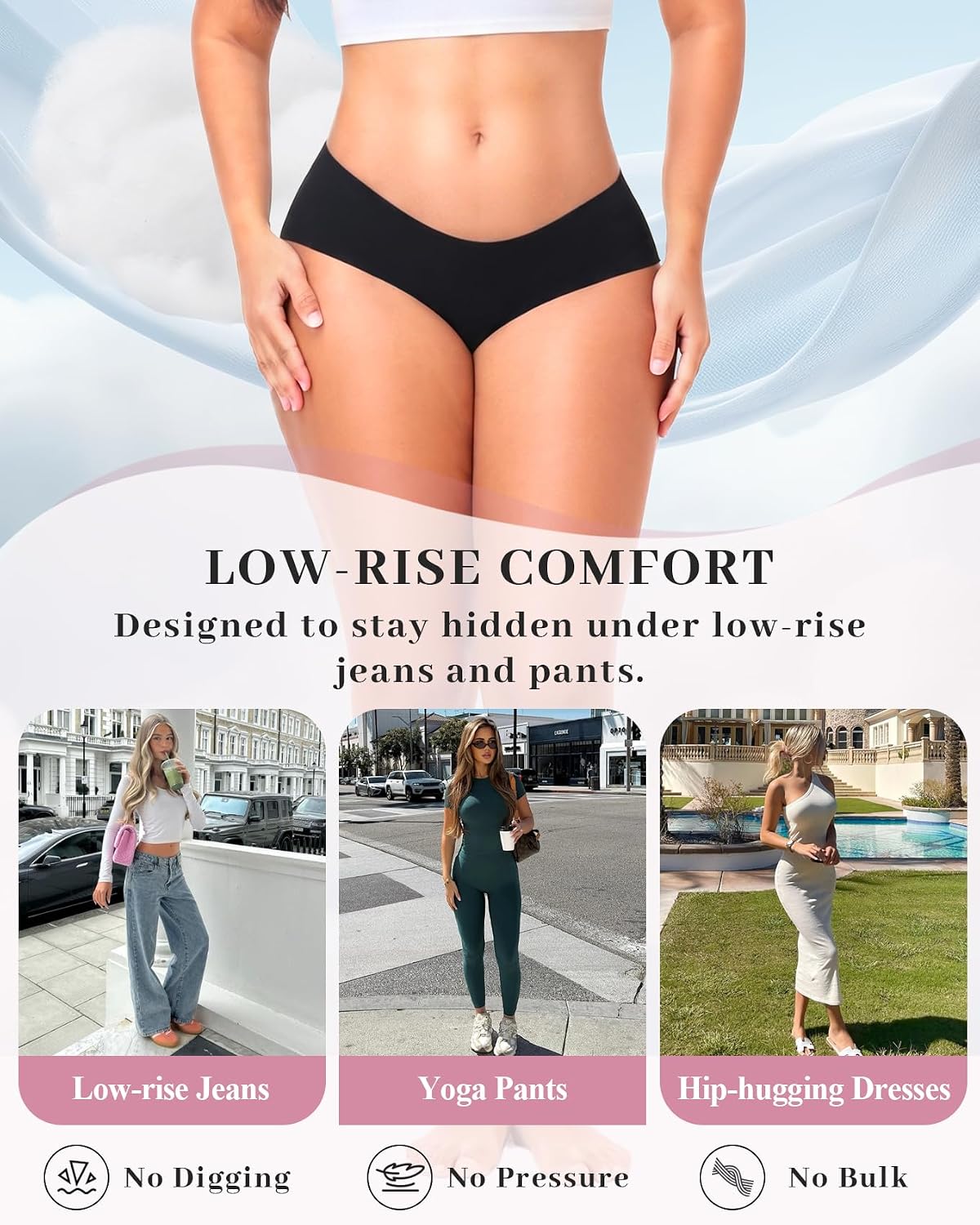 ARMOROSE Cotton Seamless Hipster Panties 5-Pack — image 7