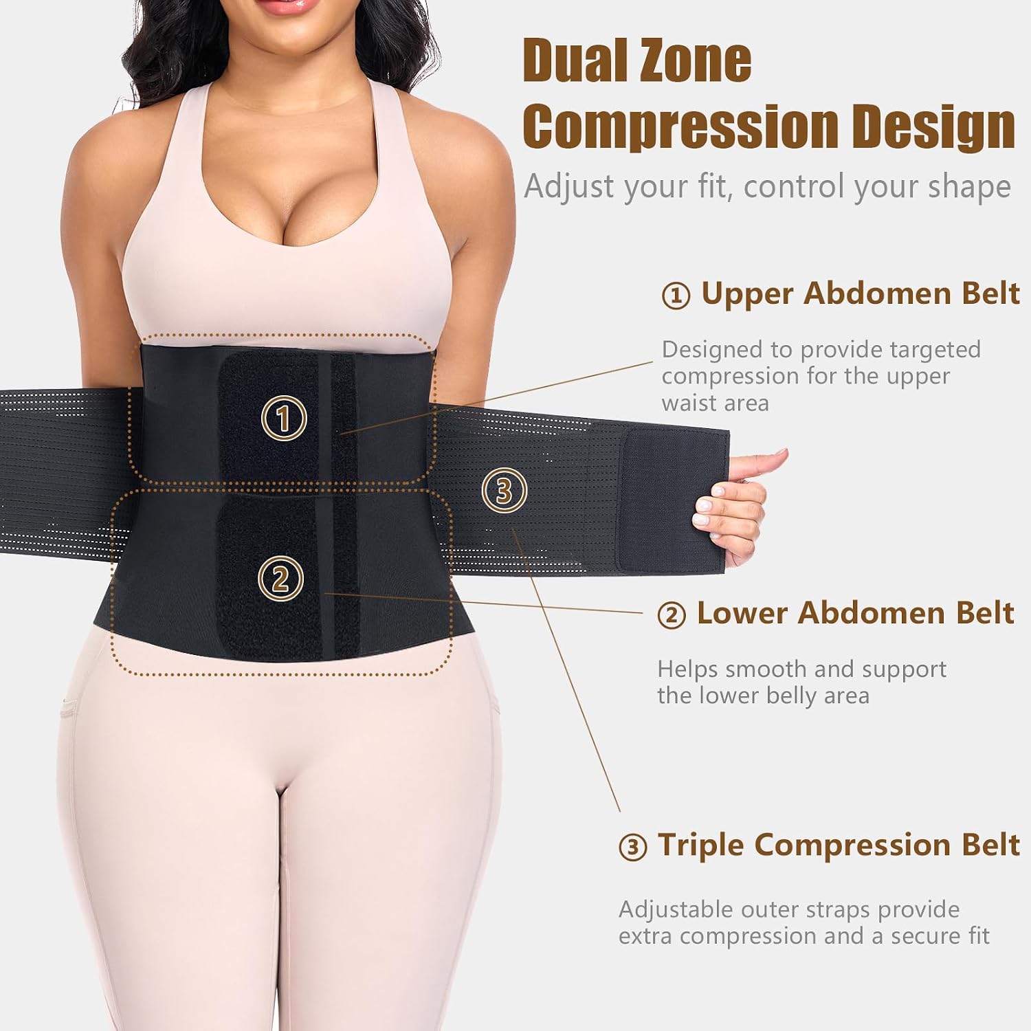 RQIMEI Waist Trainer Tummy Control Cincher — image 4
