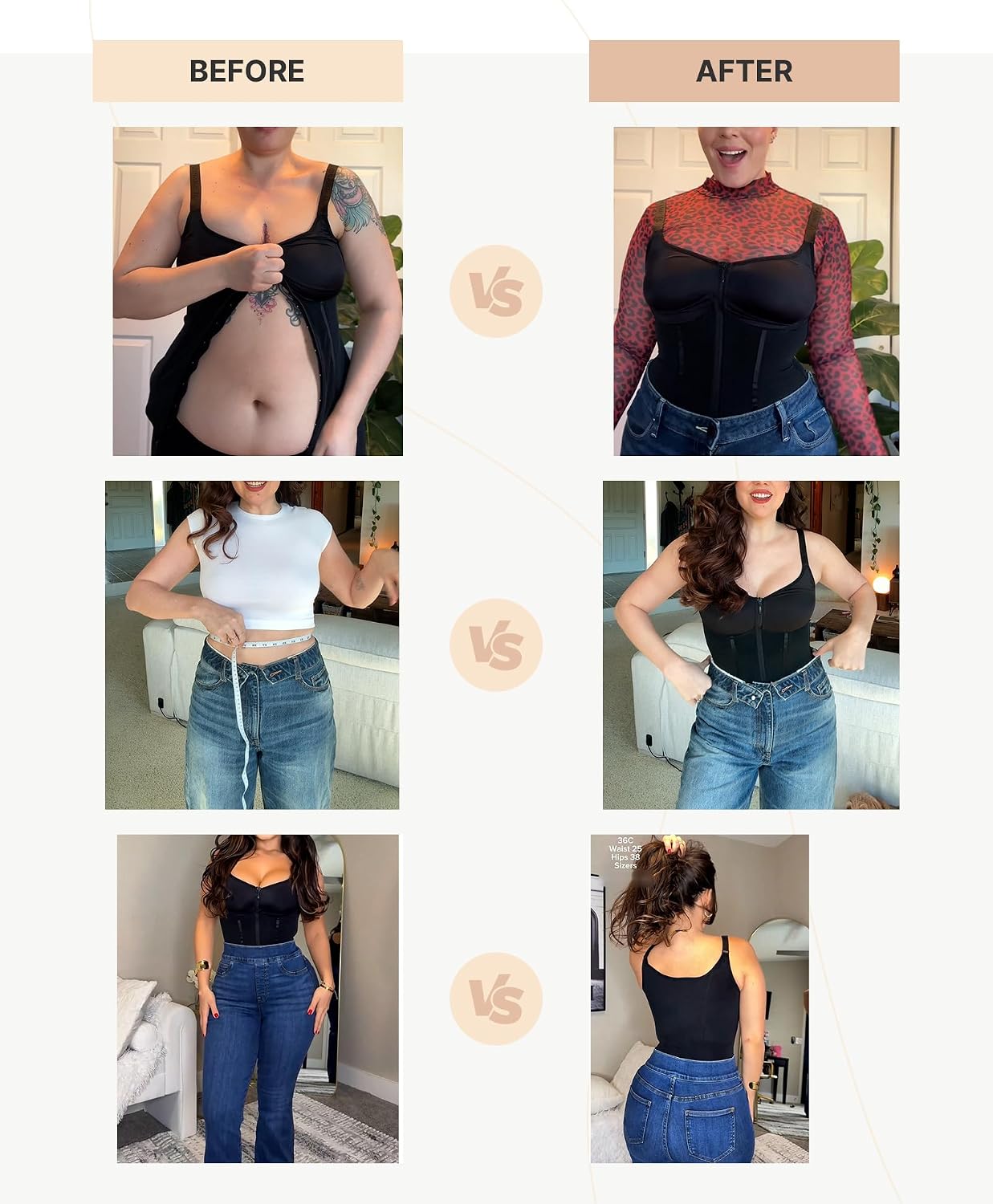 SHAPELLX Corset Top with Zipper Waist Trainer — image 4