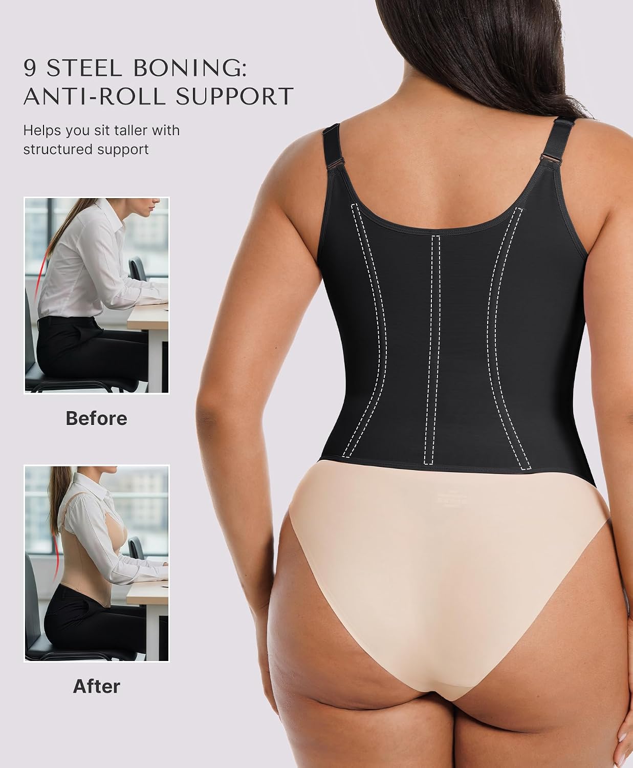 SHAPELLX Corset Top with Zipper Waist Trainer — image 6
