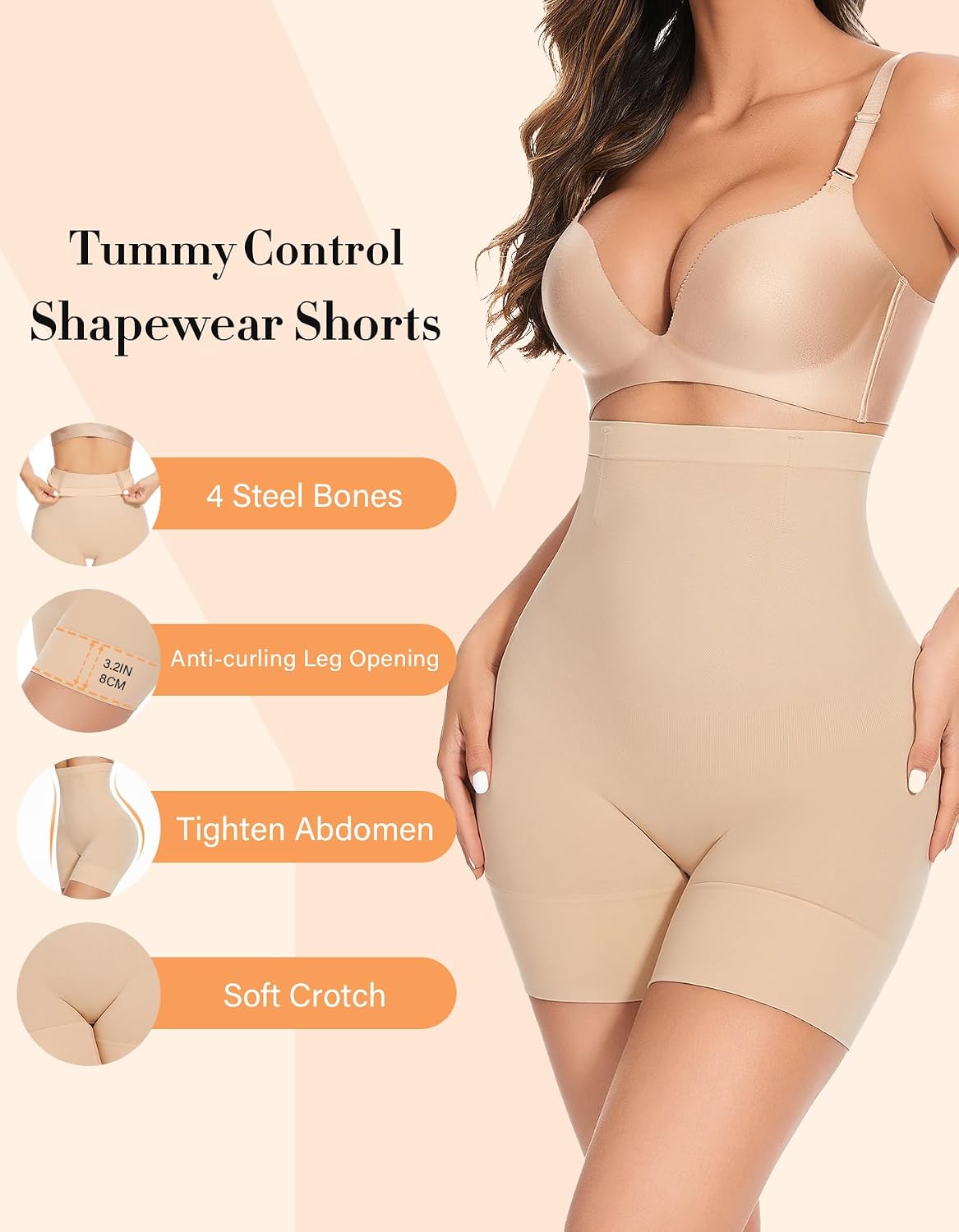 YADIFEN High Waisted Tummy Control Shapewear Shorts — image 3