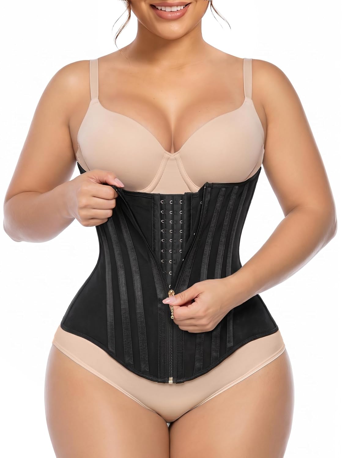YIANNA Waist Trainer Corset with Zipper